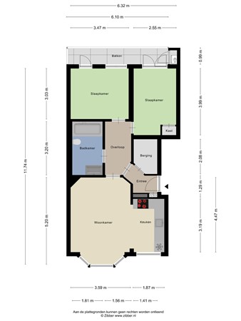 Floorplan - Westlandgracht 105, 1058 TS Amsterdam