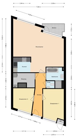 Floorplan - Saenredamstraat 41, 5643 RR Eindhoven