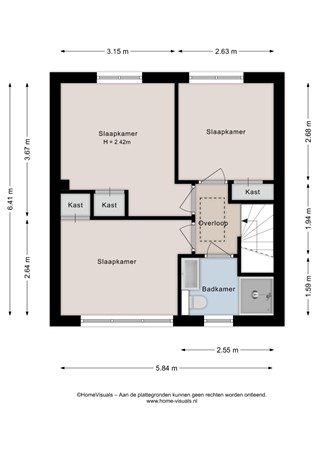 Burg.Van Höevellstraat 6, 7711 JC Nieuwleusen - Eerste verdieping - 2D.jpg