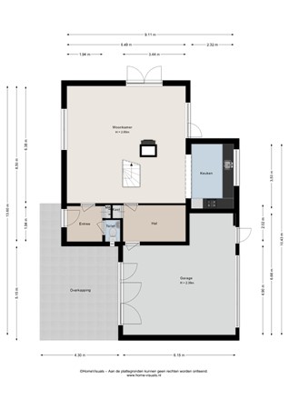 Pr.Clauslaan 33, 7711 KD Nieuwleusen - Begane grond - 2D.jpg