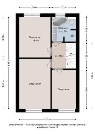 Weegbree 32, 7711 ND Nieuwleusen - Eerste verdieping - 2D.jpg