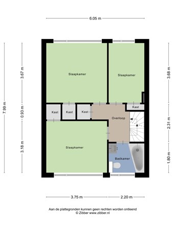 Floorplan - Papenakker 15, 5131 ZB Alphen