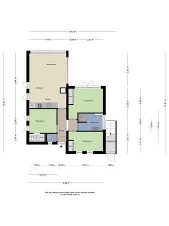 Floorplan - Kievit 12B717, 5111 HD Baarle-Nassau