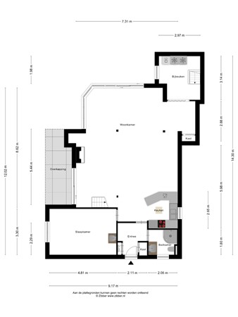 Floorplan - Schaluinen 11B128, 5111 HB Baarle-Nassau