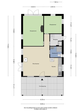 Floorplan - Kievit 12B410, 5111 HD Baarle-Nassau