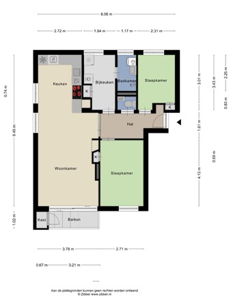 Floorplan - Waterhoefstraat 1A, 5041 HA Tilburg