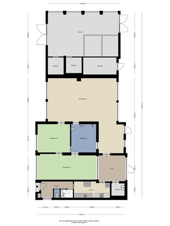 Plattegrond - Warmoesweg 20, 7887 TP Erica - 431869_2D_Begane_grond_Warmoesweg_20_Erica_01.jpg