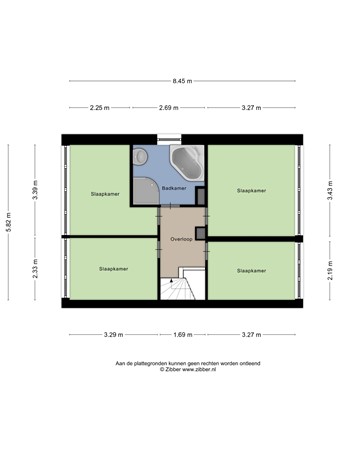 Plattegrond - Warmoesweg 20, 7887 TP Erica - 431869_2D_Eerste_verdieping_Warmoesweg_20_Erica_02.jpg