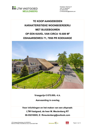 Brochure - Verkoopbrochure Oshaarseweg 71, 7958 PR Koekange.pdf - Oshaarseweg 71, 7958 PR Koekange