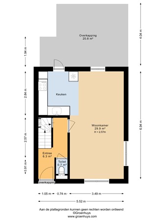 Bontwerkersstraat 2, 5914 PB Venlo - Begane grond - 2D incl Oppervlakte.jpg