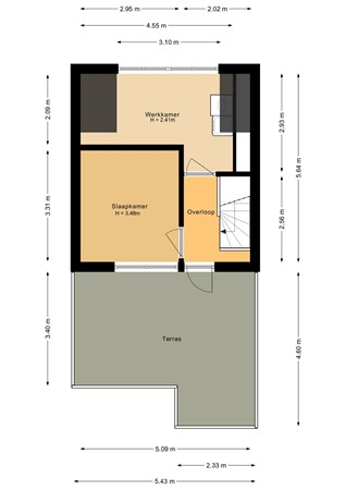 Lisdodde 58, 5931 TG Tegelen - Tweede verdieping - 2D.jpg