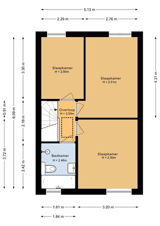 Gyssenbergstraat 7, 5975 SG Sevenum - Eerste verdieping - 2D.jpg