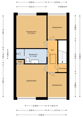 Corneillestraat 7, 5924 AS Venlo - Eerste verdieping - 2D.jpg