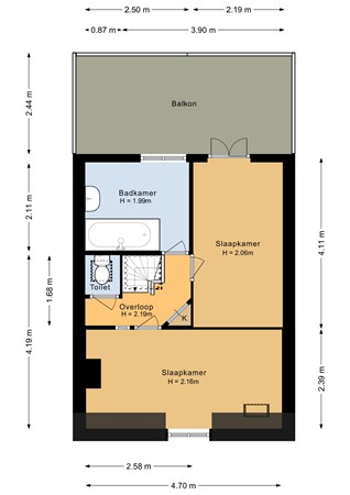 Burchtstraat 6, 9711 LT Groningen - Tweede verdieping - 2D.jpg