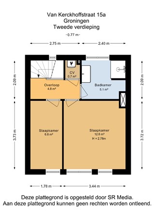 Van Kerckhoffstraat 15A, 9714 BM Groningen - Tweede verdieping - 2D.jpg