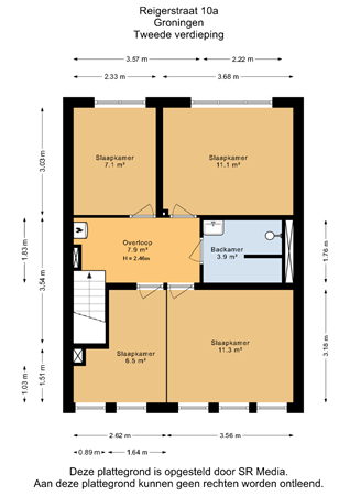 Reigerstraat 10a, 9714 EW Groningen - Tweede verdieping - 2D.png