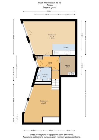 Oude-Molenstraat 1A13, 9401 DA Assen - Begane grond - 2D.jpg