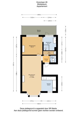 J.C. Kapteynlaan 17B, 9714 CL Groningen - Appartement - 2D.jpg