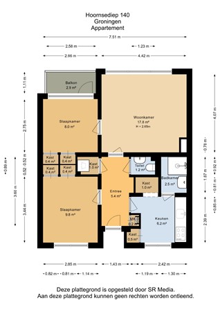 Hoornsediep 140, 9725 HP Groningen - Appartement - 2D.jpg