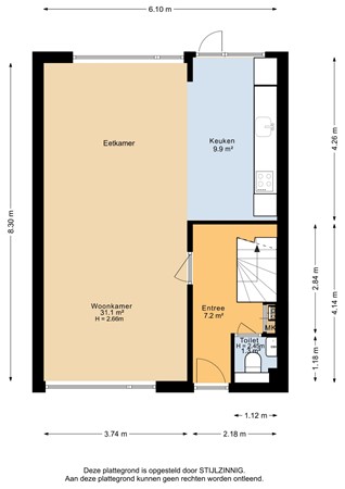 Aquamarijnstraat 12, 9743 RA Groningen - Begane grond - 2D.jpg