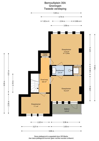 Bernoulliplein 35A, 9714 BX Groningen - Tweede verdieping - 2D.jpg