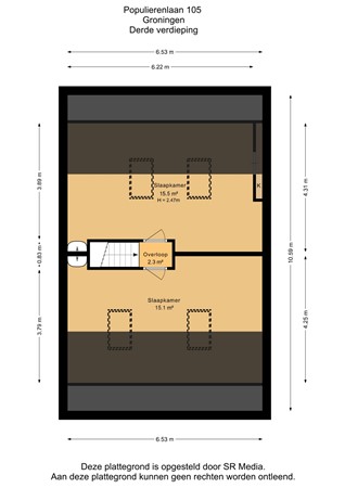 Populierenlaan 105, 9741 HC Groningen - Derde verdieping - 2D.jpg