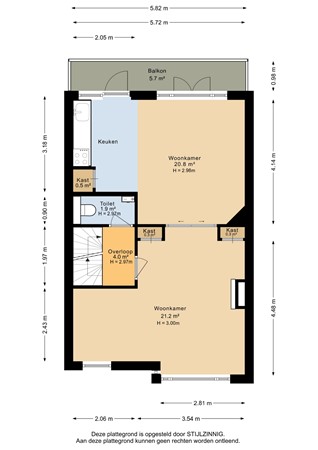C.H. Petersstraat 21A, 9714 CG Groningen - Eerste verdieping - 2D.jpg