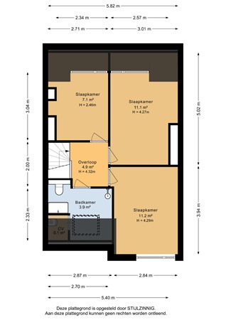 C.H. Petersstraat 21A, 9714 CG Groningen - Tweede verdieping - 2D.jpg