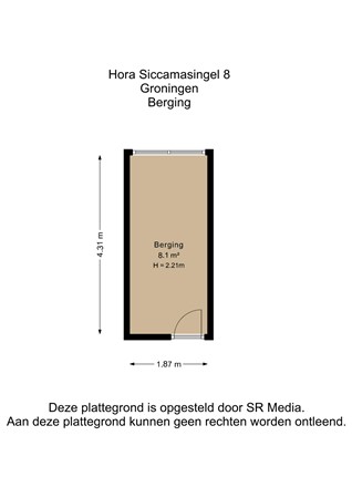 Hora Siccamasingel 8, 9721 HM Groningen - Berging - 2D.jpg