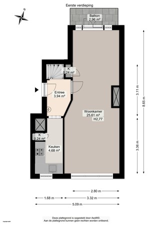 Hoendiep 69A, 9718 TD Groningen - Eerste verdieping - 2D.jpg