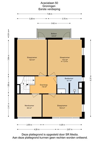 Acacialaan 50, 9741 KZ Groningen - Eerste verdieping - 2D.jpg
