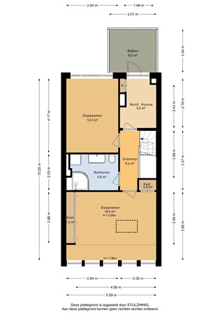 Parkweg 18A, 9725 EH Groningen - Derde verdieping - 2D.jpg