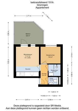 Isebrandtsheerd 151A, 9737 LN Groningen - Appartement - 2D.jpg