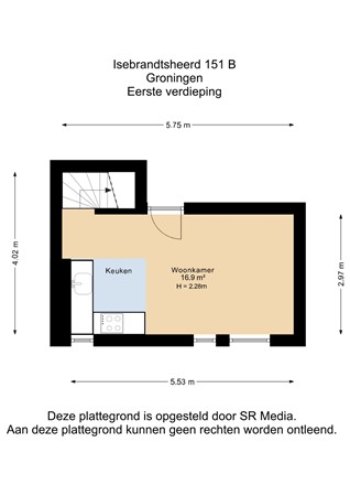 Isebrandtsheerd 151B, 9737 LN Groningen - Eerste verdieping - 2D.jpg