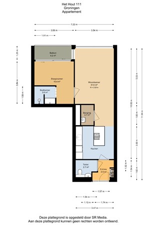 Het Hout 111, 9723 LB Groningen - Appartement - 2D.jpg