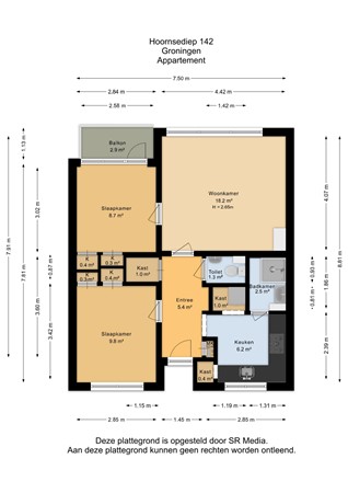 Hoornsediep 142, 9725 HP Groningen - Appartement - 2D.jpg