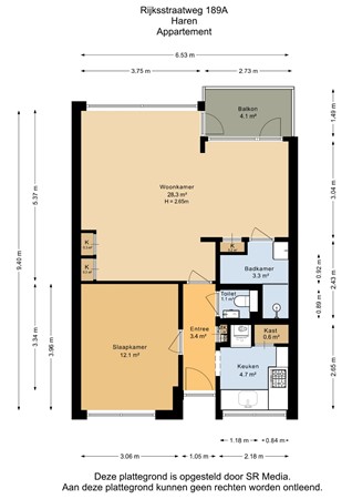 Rijksstraatweg 189A, 9752 BG Haren - Appartement - 2D.jpg