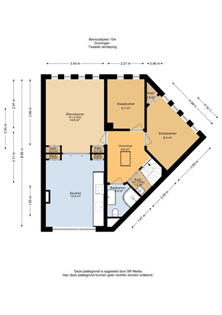 Bernoulliplein 15A, 9714 BT Groningen - Tweede verdieping - 2D.jpg