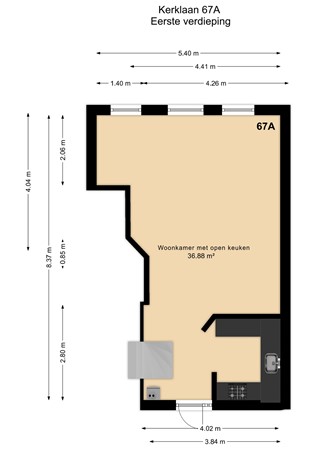 Kerklaan 67A, 9717 HB Groningen - Kerklaan 67A - Eerste verdieping.jpg