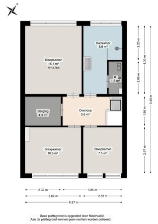 Star Numanstraat 12, 9714 JP Groningen - Tweede verdieping - 2D.jpg
