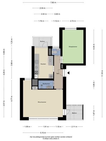 Vrolikstraat 465C, 1092 TK Amsterdam - Plattegrond Vrolikstraat 465C.jpg