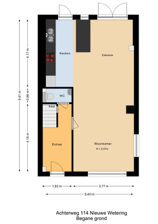 Achterweg 114, 2376 BB Nieuwe Wetering - Begane grond - 2D.jpg