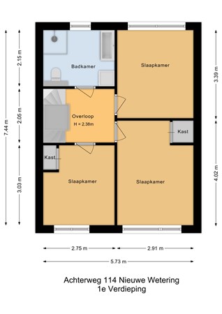 Achterweg 114, 2376 BB Nieuwe Wetering - 1e verdieping - 2D.jpg