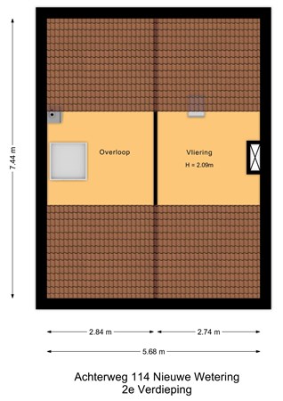 Achterweg 114, 2376 BB Nieuwe Wetering - 2e verdieping - 2D.jpg