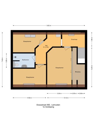 Dorpsstraat 35D, 2451 AP Leimuiden - 1e Verdieping - 2D.jpg