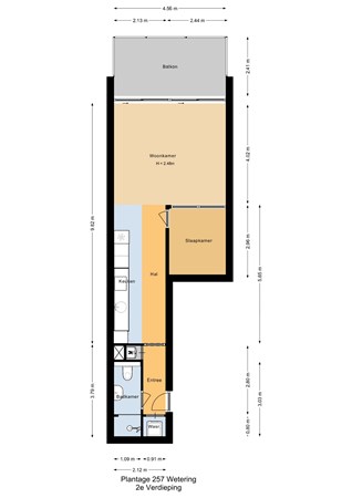 Plantage 257, 2377 AW Oude Wetering - 2e Verdieping - 2D.jpg