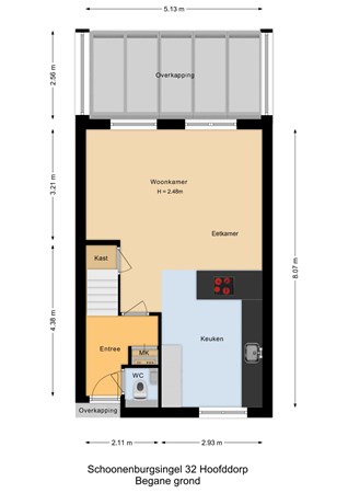 Schoonenburgsingel 32, 2135 GB Hoofddorp - Begane grond - 2D.jpg