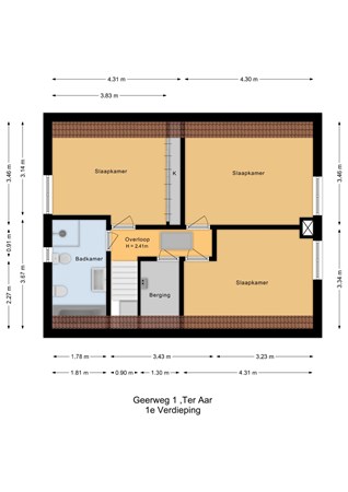 Geerweg 1, 2461 TS Ter Aar - 1e Verdieping - 2D.jpg