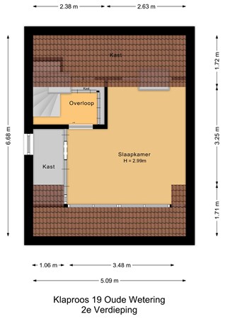 Klaproos 19, 2377 EC Oude Wetering - 2e Verdieping - 2D.jpg