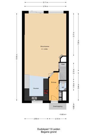 Dudokpad 13, 2321 CW Leiden - Begane grond - 2D.jpg